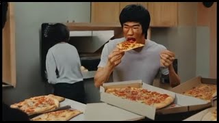 Bruce Lee eating pizza ,Artificial intelligence production  #brucelee #pizza