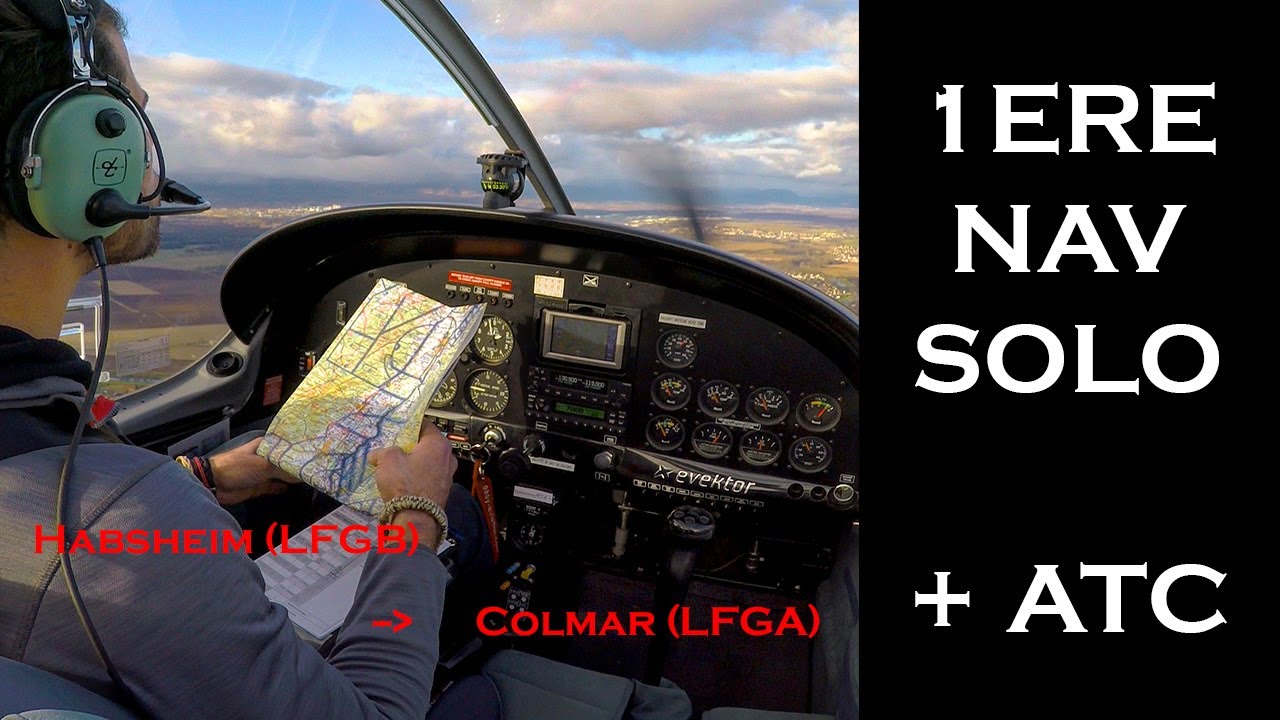 1ère navigation solo (Habsheim LFGB - Colmar LFGA) - Brevet de pilote privé PPL(A)