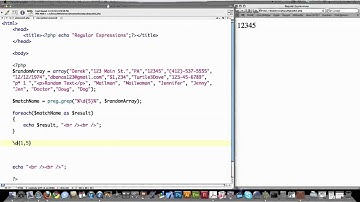 Web Design and Programming Pt 7 Regex