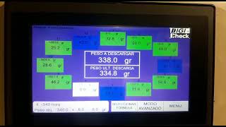 Dosificador multicabezal de 12 balanzas controlador por UP32 + SIBO + PV2