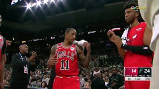 Coach Pop took a timeout so the arena could celebrate DeRozan's milestone