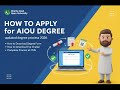 How to Apply for AIOU Degree 2026 | Complete Step-by-Step CMS Portal Method