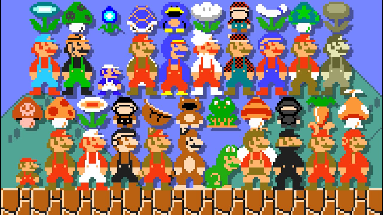 Super Mario Bros. Lost Land - All Power-Ups. ᴴᴰ