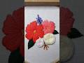 Simple Flower Bouquet Embroidery with Basic Stitches #handembroidery #shorts
