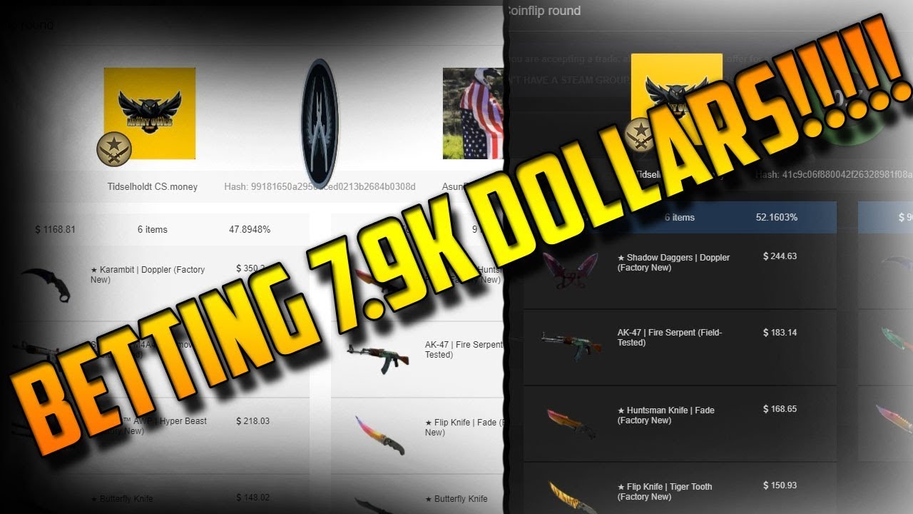 CSGO BETTING COMPILATION!!! 7900$ BETTED!