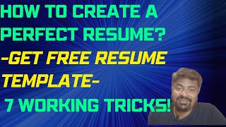 How to create a perfect resume in tamil | 7 working tricks | Resume tips and tricks in tamil