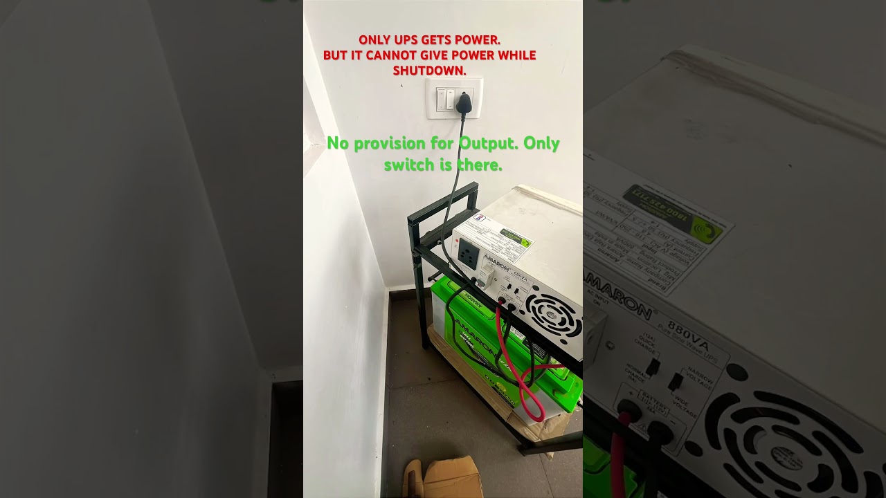 UPS Power IN socket is there. There’s no wiring option for the UPS power supply to the house.