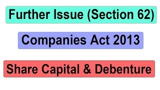 Further Issue (Section 62) Companies Act 2013 CA Intermediate