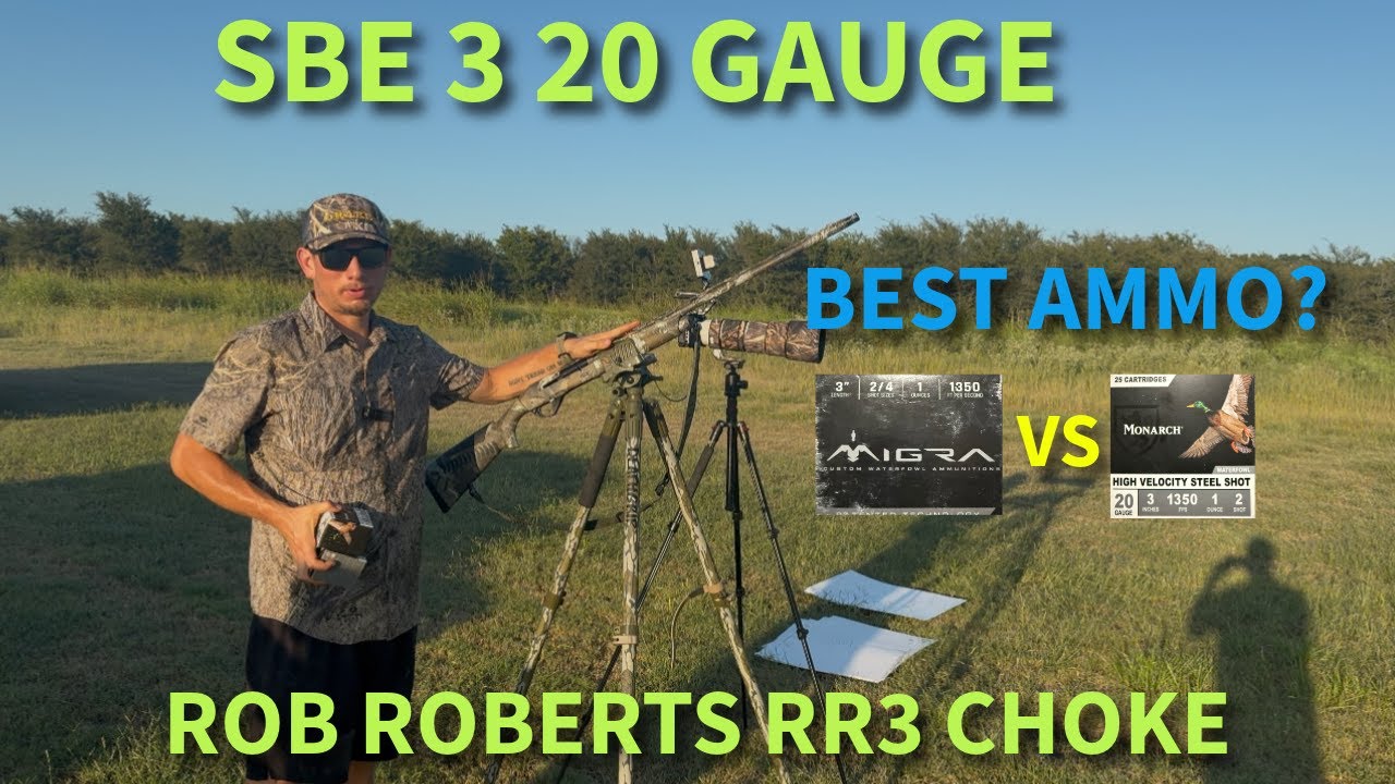 Benelli SBE3 20 Gauge Pattern Test | Rob Roberts RR3 Choke | Migra 2x4 Mix & Monarch #2 Steel