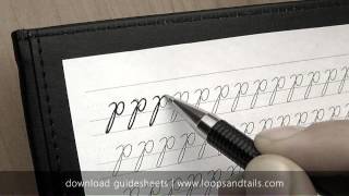 Learn cursive handwriting - Lowercase P