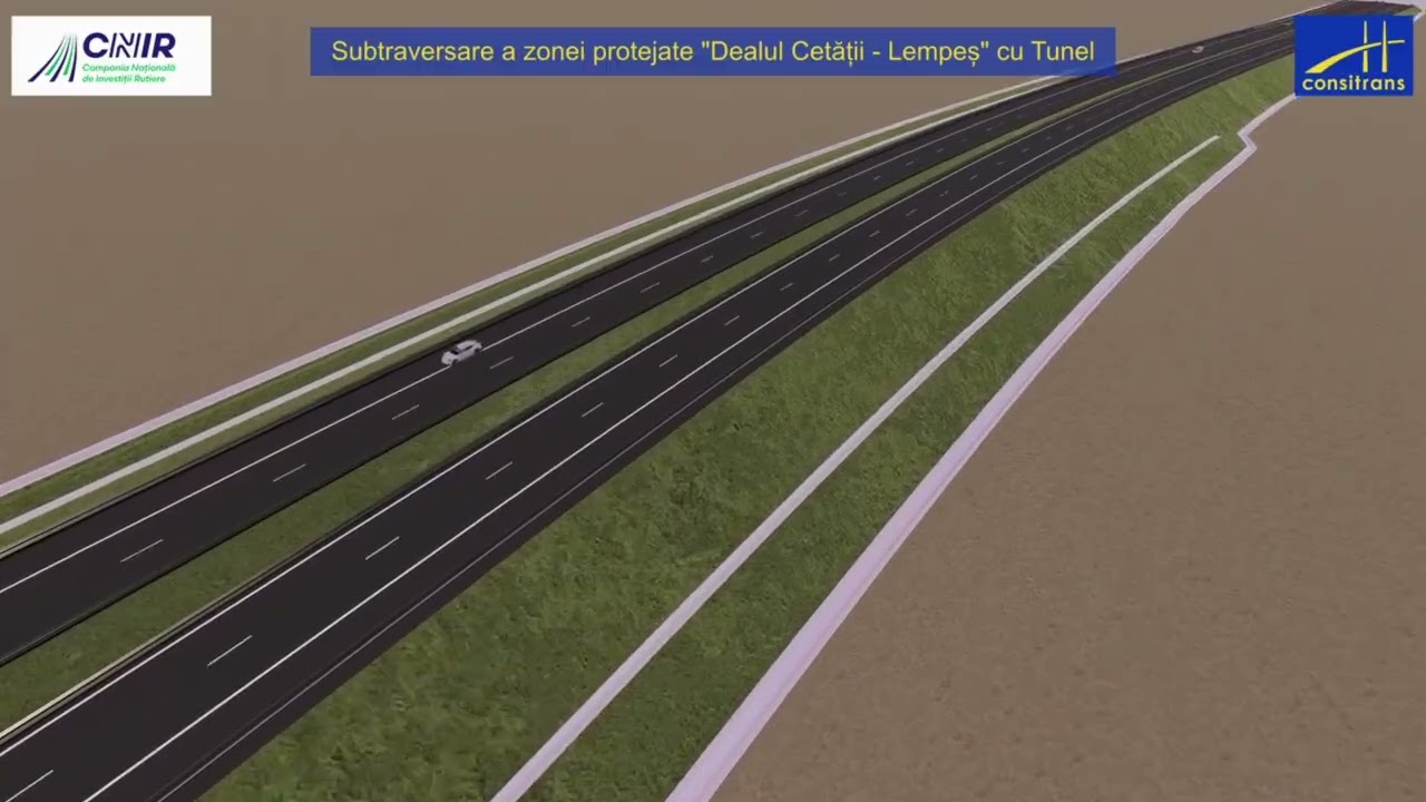 Autostrada A13 Brașov-Bacău randare Tunel Dealul Lempeș (jud. Brașov)