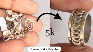 Spinner Ring |How to Make Silver Ring | Gold Palace jewellery #jewelrymaking #trending #amazing