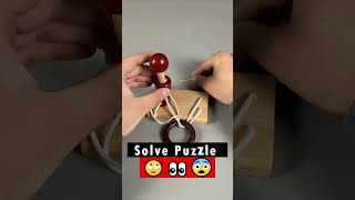 Remove the ring from wooden puzzle | Quick puzzle sulotion #solve #puzzles #shorts