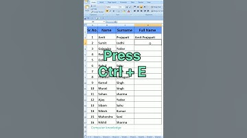Flash Fill - Full Name - Excel tips and tricks 🤗 #shorts #msexcel #tipsandtricks