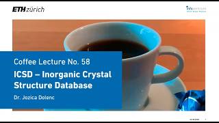 ICSD – Inorganic Crystal Structure Database (Coffee Lectures No. 58)