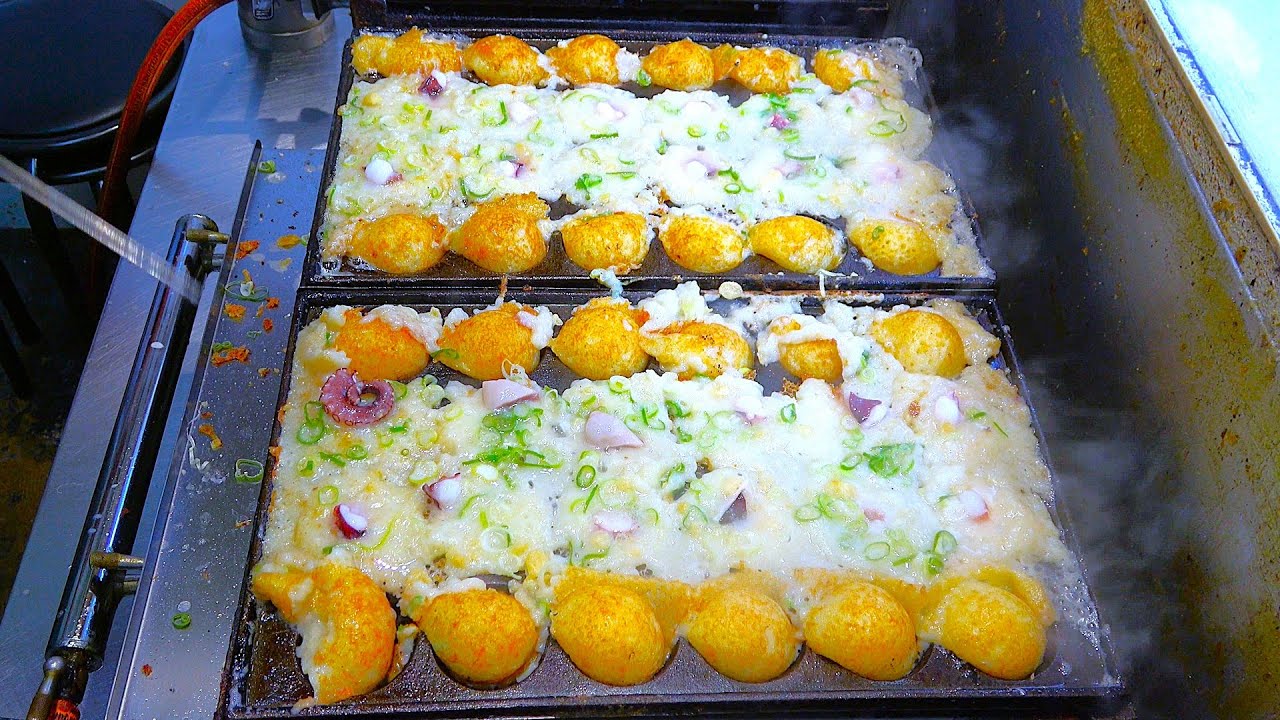 大阪のたこ焼き　(あべのたこやき やまちゃん)　Takoyaki Osaka Japan　大阪美食　Takoyaki Lezat　स्वादिष्ट ताकोयाकी
