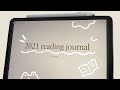✨2021 reading journal digital journal✨free template | goodnotes 5