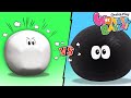 Wonderballs: White vs Black Crayons | Color Crew | Stay at Home - Funny Cartoons for Kids