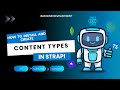 How to install strapi and create content types
