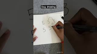 How to make dog drawing from 553 #dogdrawingeasy #schoollife #shorts #ytshort #follow #viral
