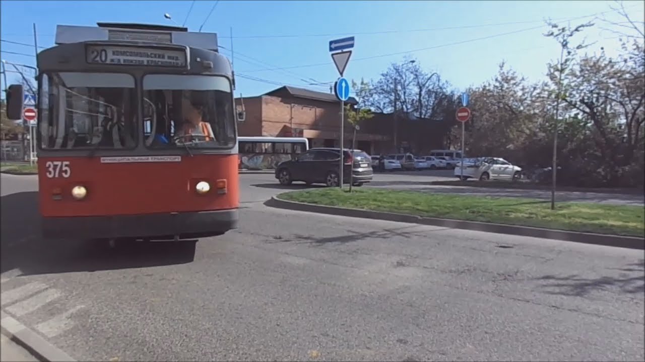 Троллейбусный маршрут №20.  Улица 1-го Мая - Вокзал Краснодар I.