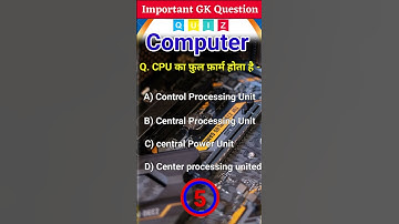 🤔Full form of CPU | Computer | End Tak Dekho #shorts #viral