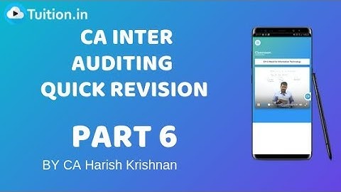 Auditing Part 6 Quick Revision || CA Inter|| CA Harish Krishnan