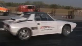 Fiat X 1/9 Turbo 400 HP Vs. VW Golf I Turbo Drag Race