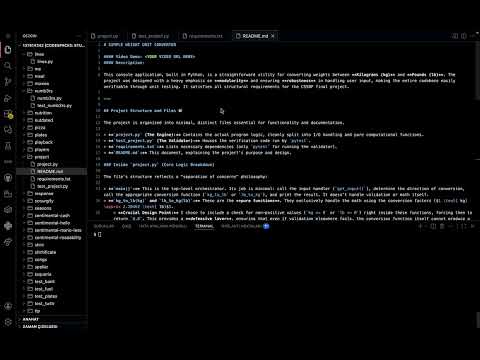 CS50’s Introduction to Programming with Python Final Project - Kg/Lb Conversion Utility