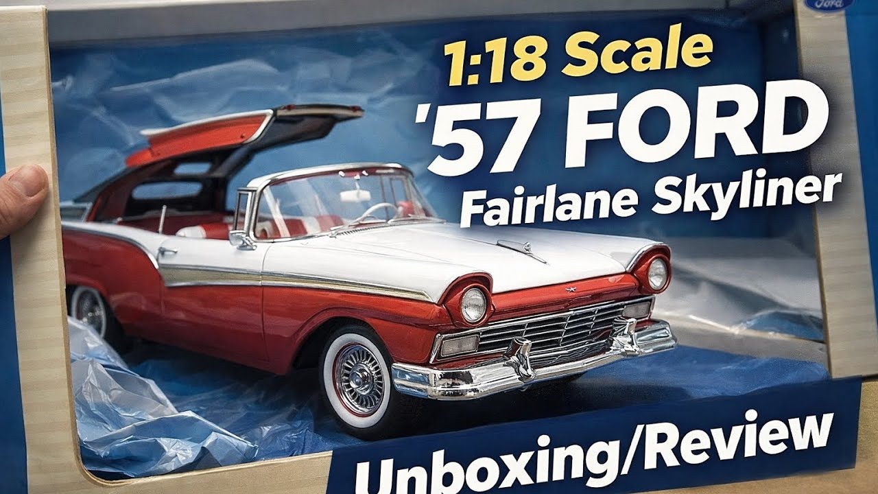 VINTAGE SUNSTAR! 1957 Ford Fairlane 500 Skyliner 1:18 Scale
