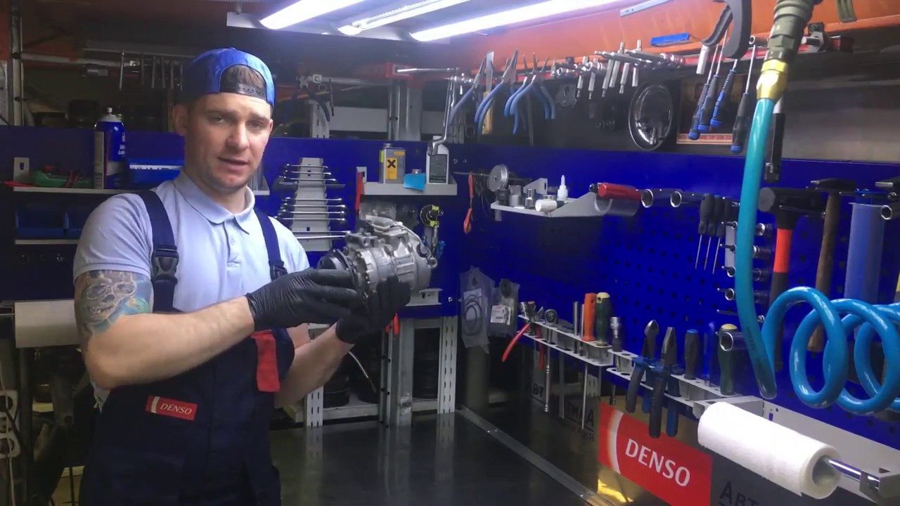 Volkswagen Touareg. Замена муфты компрессора кондиционера. Шум при ...