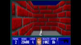 Wolfenstein 3D Walkthrough Lets Play 100 E4M2 Wolfenstein Walkthrough