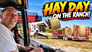 TWO DAYS of RANCH WORK! 🚜 Hauling Hay, Digging a Pond & Getting Things DONE!