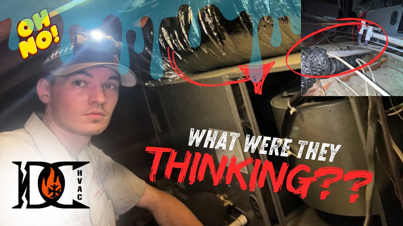 Brand New Unit Sabotaged By Another Contractor! Senville Inverter System Leaking Through Ceiling!