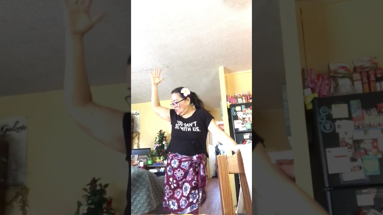 Trying dance Tahitian  aunty Connie pls,like,share subscribe thank you guys