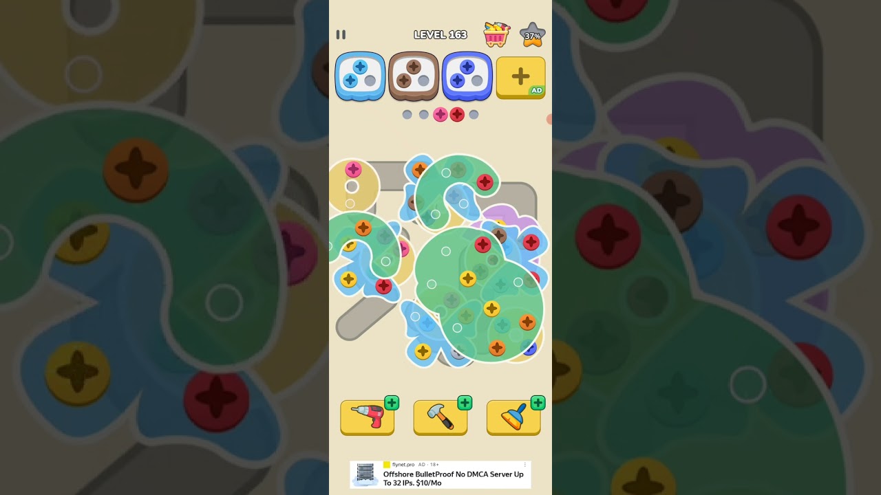 Unscrew Nuts Sort Pin Puzzle Level 163 Gameplay