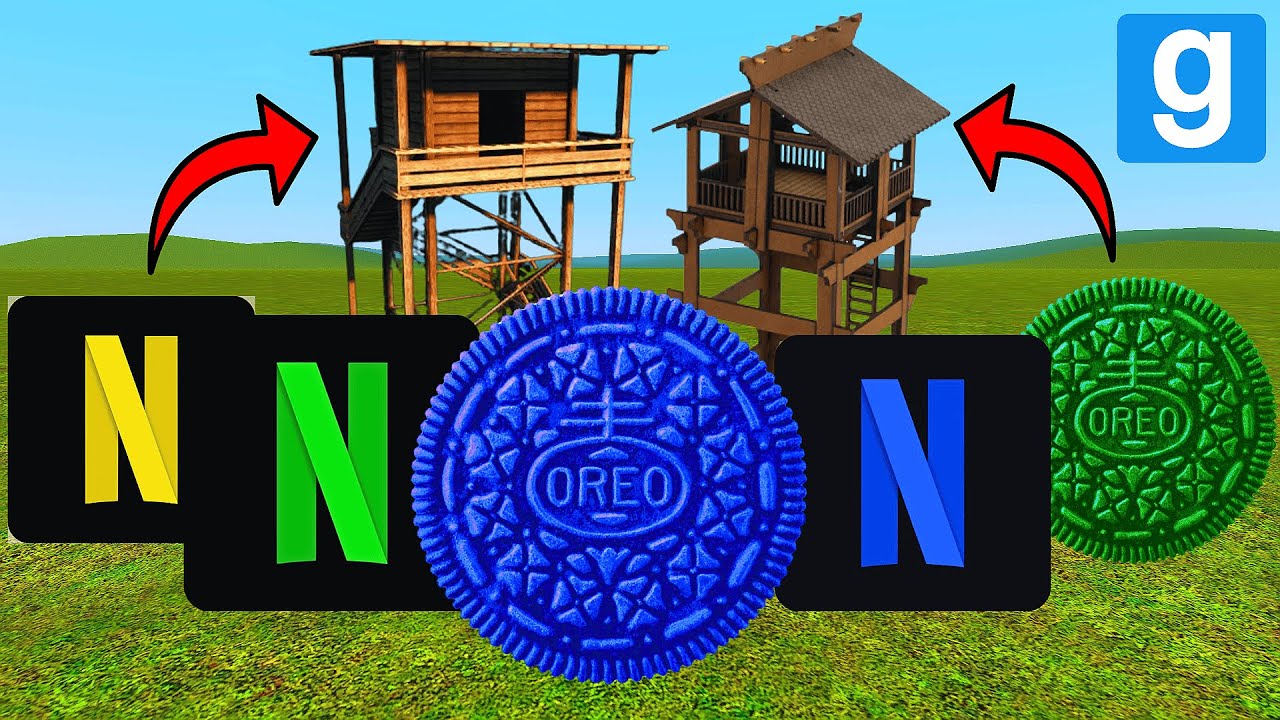 КРАСОЧНАЯ СЕМЬЯ Oreo и СЕМЬЯ Netflix NEXTBOTS VS Towers l Garry's Mod