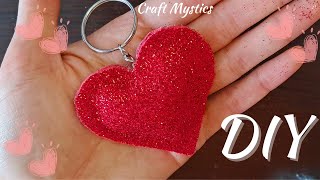 DIY Glitter Heart Keychain: Easy Craft Idea!