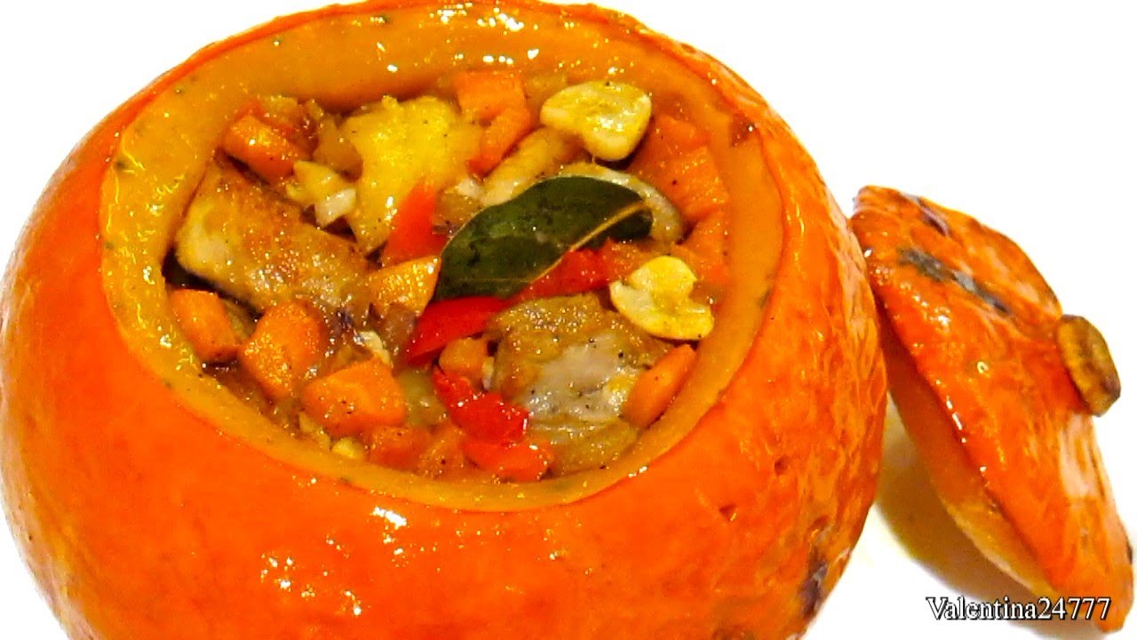 Вкусно! ТЫКВА Фашированная Мясом и Овощами! Тыква Запеченная в Духовке Очень Вкусно Рецепт.