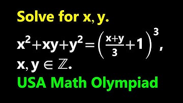 USA Math Olympiad | Find Integer Solutions Of The Cubic Equation.