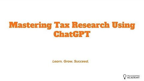 Mastering Tax Research Using ChatGPT