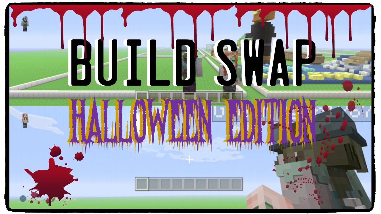 Minecraft Build Swap! W/ my sister (HALLOWEEN EDITION) - YouTube