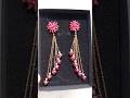 Trendy Beautiful Maroon Long Earrings For Girls#shorts #earings #trending #viral