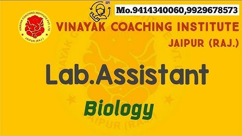 Lab.Assist./Zoo.(Cyto.)B-II/Class-5/Vinayak Coaching Institute,Jaipur