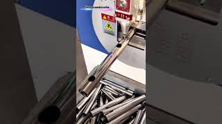 The machine used to drill iron pipes is very precise #shorts