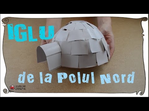How to make a cardboard igloo ❄🌨🎅   Cum sa faci un iglu din carton