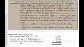 Bond refunding analysis, P19-5