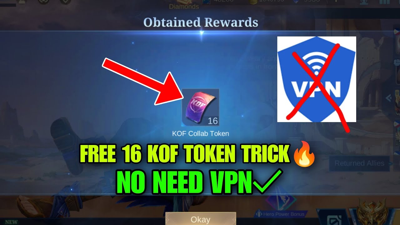 FREE 16 KOF TOKEN TRICK✓ NO NEED VPN✓ NO NEED RECHARGE ✓ALEXIS TRICK MLBB