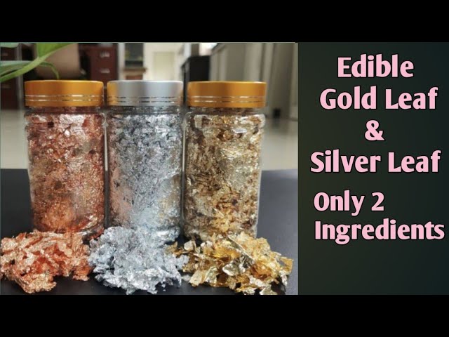 HOME MADE EDIBLE GOLD LEAF  GOLD LEAF FLAKES made with only one ingredient  