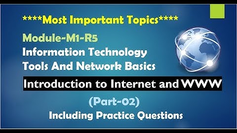 Module Code- M1-R5|Internet and WWW| Most Important Topics Series |NIELIT OLEVEL 2021 Exam|Part-02